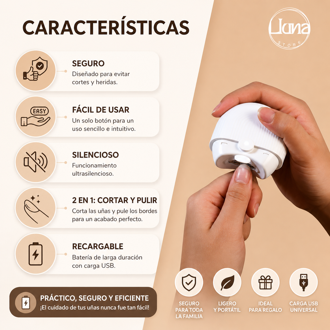 Cortauñas Multifunción Eléctrico - NailPro™